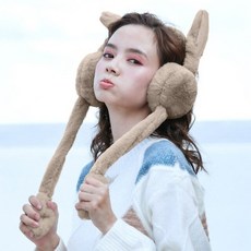 카키색토끼털귀마개