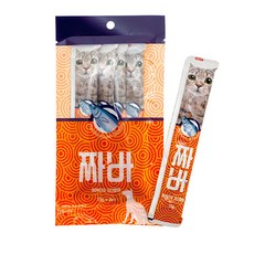 고양이 짜바 짜먹는 유산균 간식 가다랑어 4개입60g 새끼고양이간식 아기고양이간식 고양이츄르 야옹이, 1