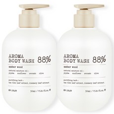 바이아우어 아로마 약산성 퍼퓸 바디워시 앰버우드향, 2개, 510ml