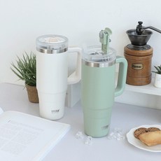 대용량 이중진공 강력 보온보냉 데일리 안심 스텐 텀블러 900ml, 화이트, 1개