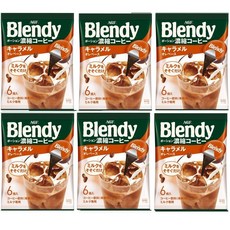 브랜디 포션 커피 6봉지 BLENDY COFFEE 일본 블랜디, 카라멜6봉지, 6개입