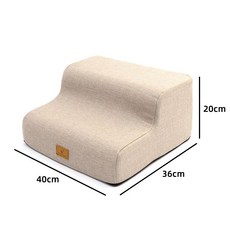강아지 낮은 계단 쇼파 스텝 침대밑 애견 반려견 노견 펫스텝, A. 베이지-40x36x20cm, 1개
