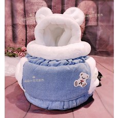 애견 토끼털 배낭 케이지 겨울배낭 여행 산책 앞가방, M 사이즈ㅣ길이35x폭25x높이27cm, 1개