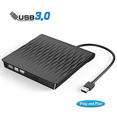 외장 CD DVD 드라이브 USB 3.0 슬림 외장 CDDVD -RW 드라이브 라이터 re라이터 Burner DORISO 고속 데, 상세 설명 참조0