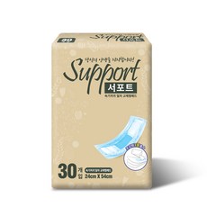 서포트 성인용 프리미엄 속기저귀 패드 남여공용, 중대형, 1개, 30매입