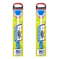 Orabrush 혀 클리너 스크레이퍼 다양한 색상 (2 개) Orabrush Tongue Clean, 상세내용참조
