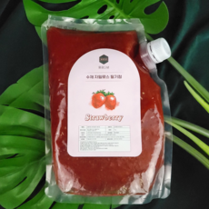 [홍콩다방] 수제 자일로스 과육이 살아있는 딸기청, 1kg, 1개입, 6개