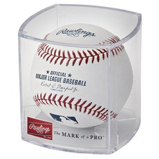 롤링스 2021년 메이저 리그 베이스볼 공식 야구공 화이트/레드/네이비 전시용 케이스포함 (ROMLB-R), White/Red/Navy, White/Red/Navy
