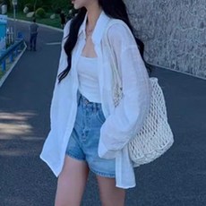 유니온 여성 자외선차단 캐주얼 루즈핏 셔츠