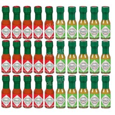타바스코 레드 핫 오리지널 페퍼 소스 및 그린 할라피뇨 소스 미니 어처 대용량 3.7ml 30개