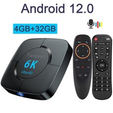 TV수신카드 Transpeed 안드로이드 12.0 박스 보이스 어시스턴트 미디어 플레이어 초고속 박스 탑 8K 6K 3D Wifi6 BT5.0 2.4G 5.8G, 없음, 14.Eu 플러그 - 32G VOICE