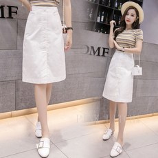 화이트데님스커트