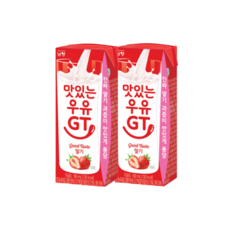 남양 맛있는우유gt 180ml 딸기우유 12팩, 12개