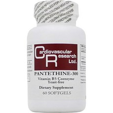 Pantethine 300mg (Pantesin) 60 소프트겔 - 2 Pack Ecological Formulas/Cardiovascular Research