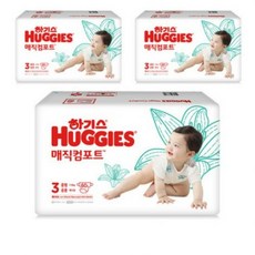 하기스 매직 컴포트 기저귀 중형 3단계 (7~10kg) 밴드형 남여공용, 110매