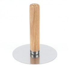 코코 원형 원목 나무 손잡이 스텐 호떡 누르게 누르기 만들기, 165g, 1개