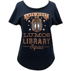 출판 여성 문학 도서 테마 Dolman 슬리브 T 셔츠 티셔츠 (Lumos Library Squad (Blue) Medium), 본상품, 본상품
