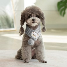 예보들 강아지 고양이 니트 목도리, 1개, 그레이
