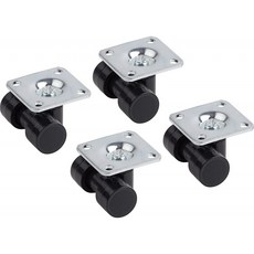 메타프랑 더블 롤러 디아. 20mm - 42 x 42mm 플레이트 - 플라스틱 바퀴 - 하드 러닝 표면 - 일반 베어링, 단일상품