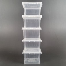 파충류 사육장 도마뱀 파충류 키우기 쉼터 투명 곤충하우스 은신처, 1개