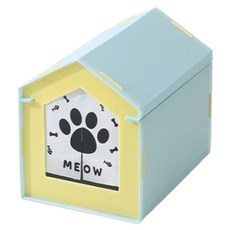 바우먀우 힐링 공간 고양이 스크래처 하우스, 1개, 옐로우