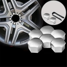 자동차 스타일링 휠 너트 커버 도요타 베르소 아우디 a6 c6 vw 캐디 포드 쿠가 스코다 파비아 푸조 5008 2017 아스트라 h용 20 개, 16) 은 - 17MM