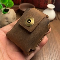 인기손으로 꿰매어진 가죽 라이터 케이스 휴대용 보관 가방 Zippo Zorro