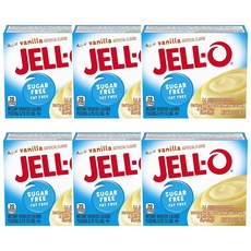 젤로 무설탕 바닐라 푸딩 젤라틴 28g 6팩세트 JELL-O Vanilla Instant Pudding, 6개