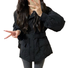 가을 겨울 블랙 쇼트 조거 여성 패딩