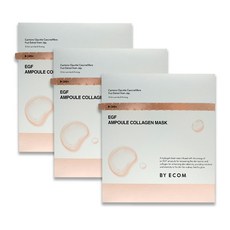 바이애콤 EGF 앰플 콜라겐 겔 마스크팩 1박스 (34gX5매) 미백 주름 탄력 완벽밀착 개선 2중 기능성