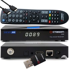 독일 옥타곤 SX89 HD H.265 S2 +IP HEVC 셋톱 박스 - 토 &amp; 스마트 IPTV 수신기 카드 리더 미디어, 단일옵션, 단일옵션