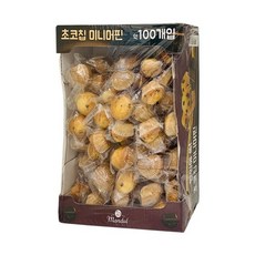 초코칩미니머핀 100개입 대용량 사무실간식 아이들간식 손님접대용 핫아메리카노 티타임, 14g, 1개