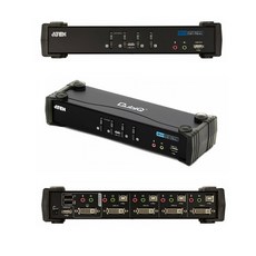 USB2.0 4포트 DVI KVM 스위치 허브 PC 전환 제어 콘솔