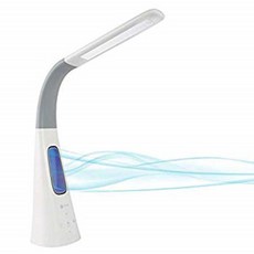 OttLite Cool Breeze LED Fan Lamp with 3 Speed Bladeless Fan and 5 Brightness Settings Grey, 단일상품