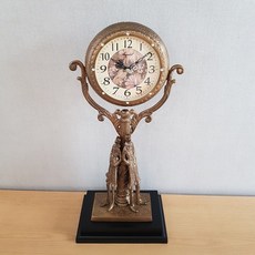  I.Q.V소품 청동주물시계 탁상시계, 브라운계열 