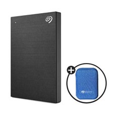 씨게이트 외장하드 1TB 1테라 원터치 외장 HDD USB 맥북 컴퓨터 저장장치 데이터복구, (3) 블루파우치, 01.블랙