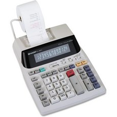 샤프 EL1801V 12자리 2색 인쇄 계산기 화이트, White