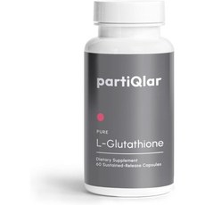 partiQlar 글루타치온 순수 L-글루타티온 500mg - 피부 미백 항산화 지원 및 을 위한 보충제 건강한 면역력 증진을 2개월 공급 60캡슐, partiQlar 글루타치온 순수 L-글루타티온 500, 1개, 60정