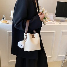 크로스 체인 토트백 버킷 숄더백 여성 캔버스백 숄더백 에코백