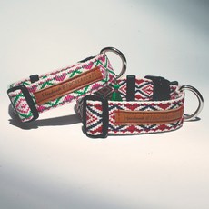 토치카크래프트 핸드메이드 나이로비 목줄 세트, 1개, 레드/M