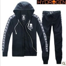 HYDROGEN 트레이닝 복 가을 겨울 스레드 스컬 자수 캐주얼 바지 스웨트 팬츠