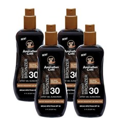오스트레일리안 골드 방수 태닝 스프레이 SPF30 237ml x4팩, 4개