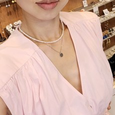 진주목걸이2mm