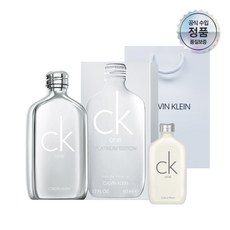 [공식수입원] 캘빈클라인 CK ONE 플래티넘 50ml+CK ONE 15ml 향수+브랜드쇼핑백, 단품