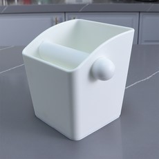 원두찌꺼기 커피가루통 넛박스 커피넉박스 너크박스 넉박스 커피찌꺼기 원두 커피 원두찌꺼기통, 1개, 소형 사각 흰색