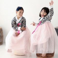 고급 여자 아이 여아 아기 계량 개량 생활 한복 설빔