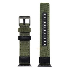 애플 스마트 워치 밴드 캔버스 스포츠루프, 1/2/3 세대 범용 [42mm]-선물 없음, 아미 그린
