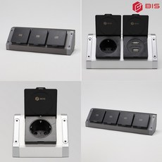 BIS 코너콘센트 엣지 노출 주방 싱크대 1구 2구 3구 싱크대 USB 욕실장, 01.코너콘센트1구, 실버, 1개