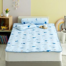 고래이불 [모던하우스] 블루고래 쿨링 시원한 에어메쉬 SS 패드 115x205 블루