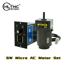 포장 기계용 마이크로 AC 모터 비동기 모터 유도 모터 샤프트 속도 컨트롤러 6W 220V 50Hz 60Hz 8mm 120W, 1개